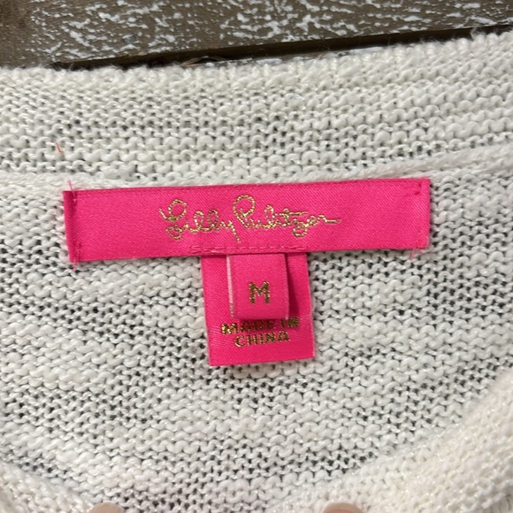 Lily Pulitzer Ivory Tassel Hem sweater size M - Picture 4 of 9